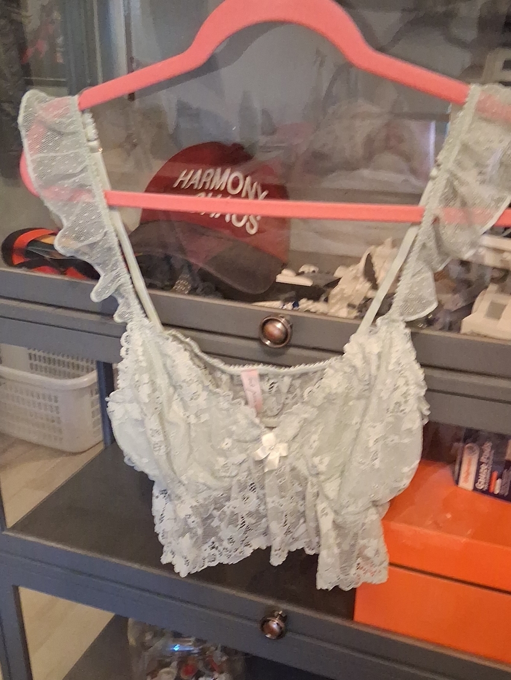 Out from under Blue lace Bralette XL